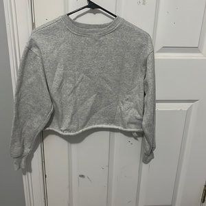 K.o&co cropped grey crew neck
